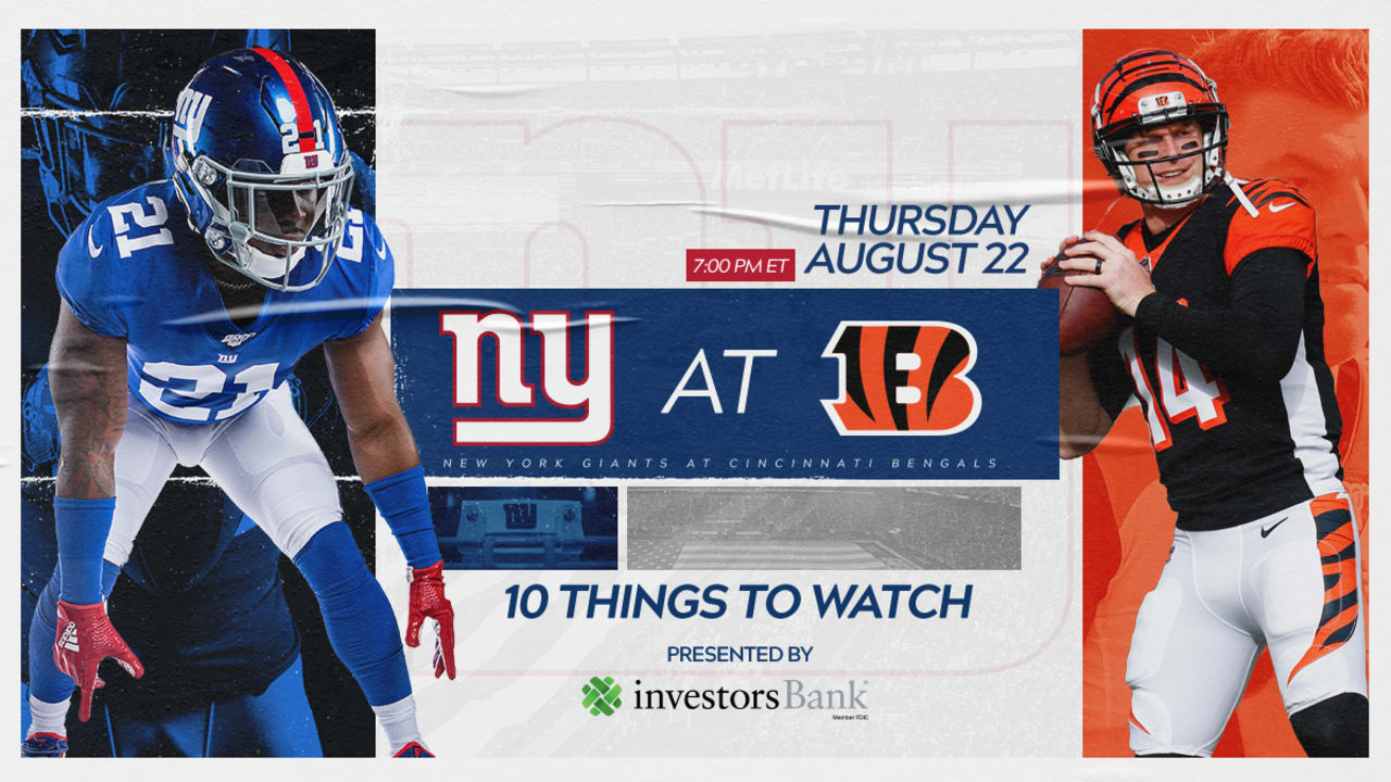 How to watch Giants vs. Bengals: Game time, TV channel, online