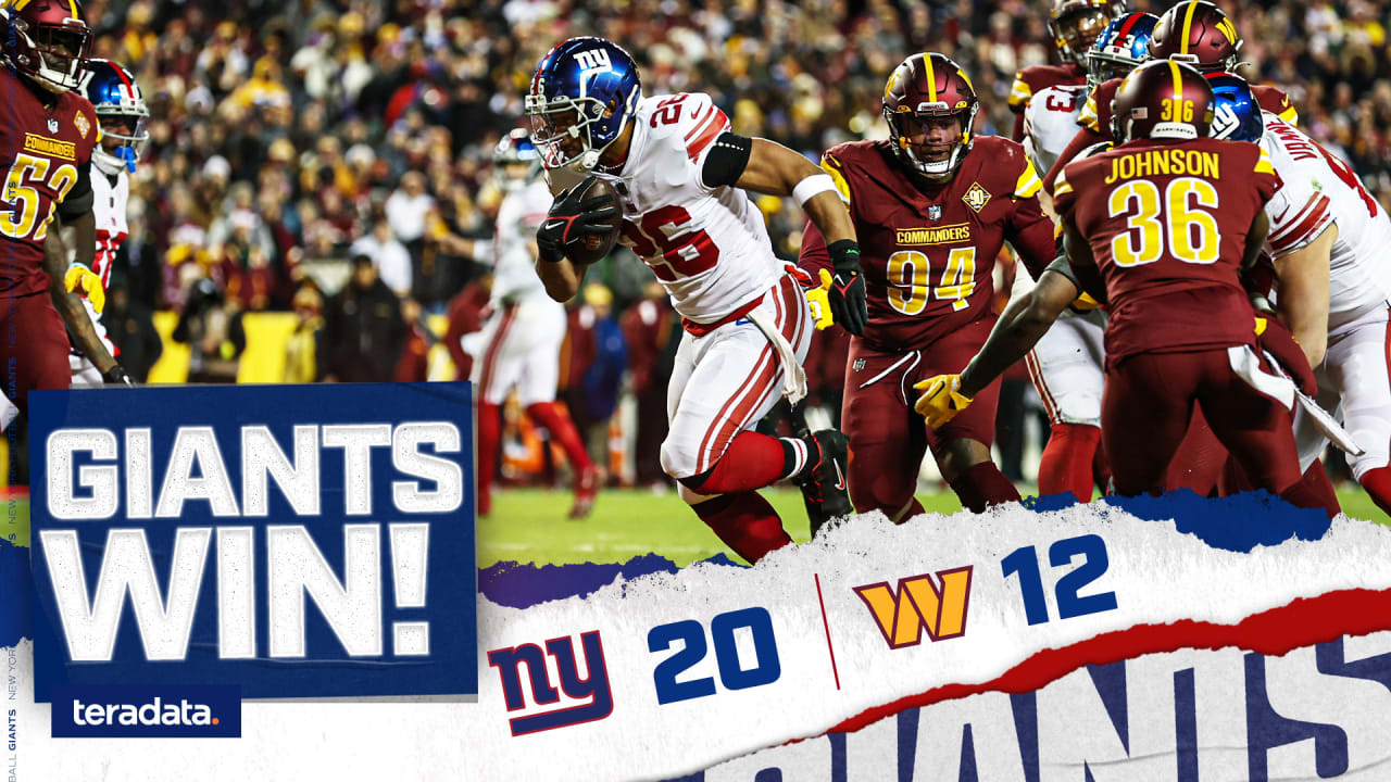 Instant Analysis: Giants win rematch vs. Commanders, 20-12