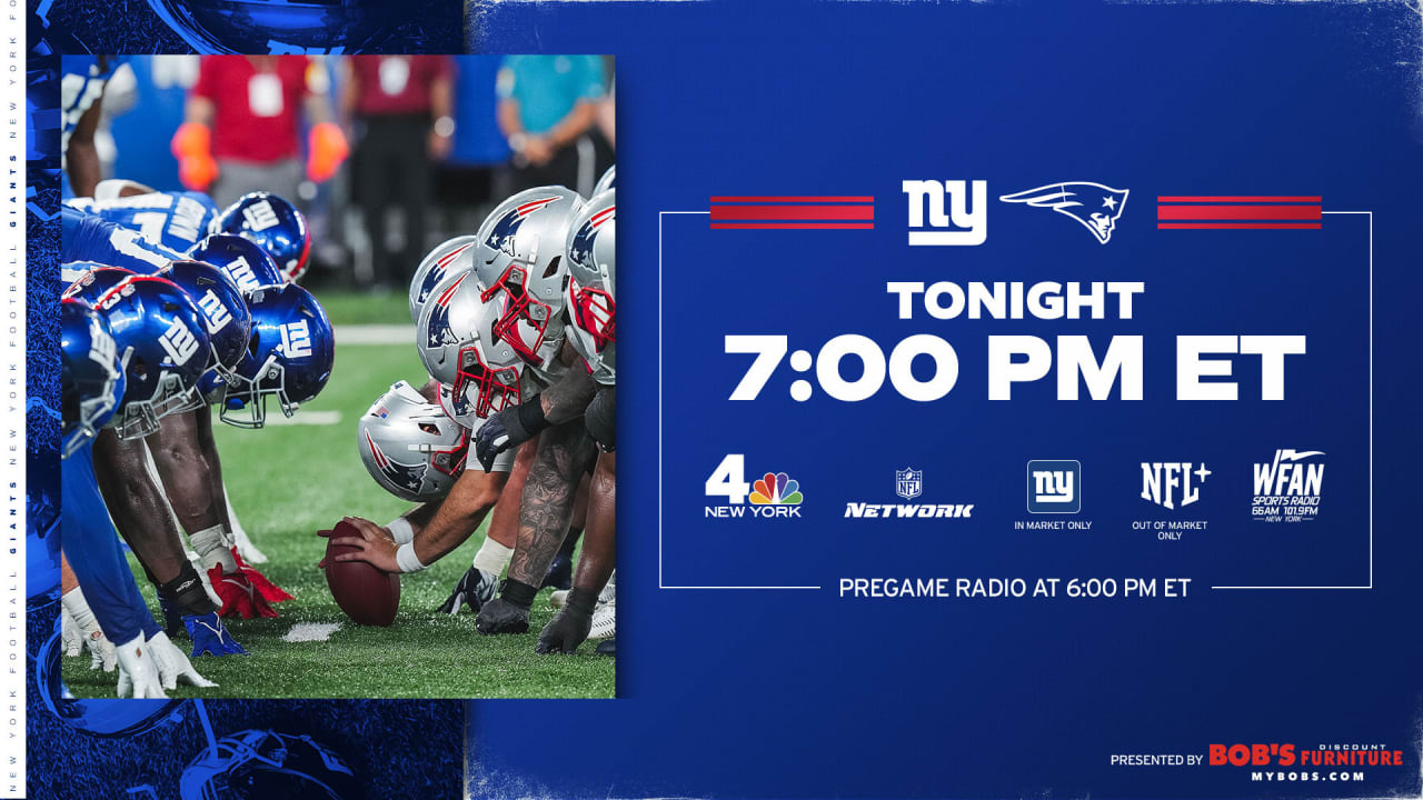 what channel is the new york giants game on tonight