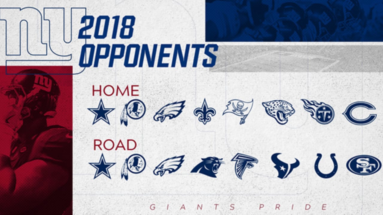 Redskins opponents for the 2018 season