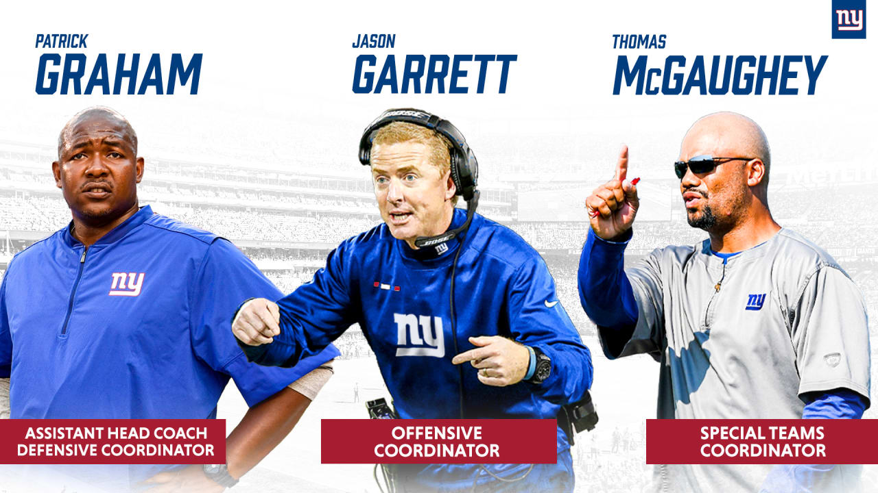 Giants coach Joe Judge names Jason Garrett, Patrick Graham, Thomas  McGaughey as coordinators