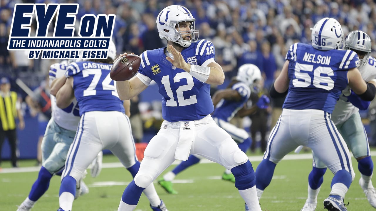 After scoring a touchdown against the Kansas City Chiefs, Indianapolis Colts  quarterback Andrew Luck (12) celebrates during the second half of an NFL  wild-card playoff football game Saturday, Jan. 4, 2014, in