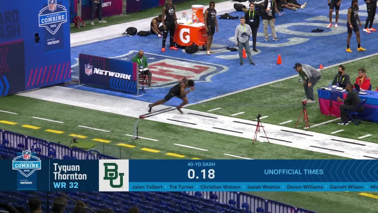 Baylor WR Tyquan Thornton runs unofficial 4.21 40-yard dash