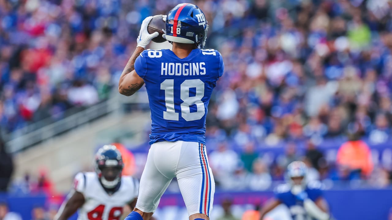Daniel Jones Hits Isaiah Hodgins For 26 Yard Gain Giants Vs Texans