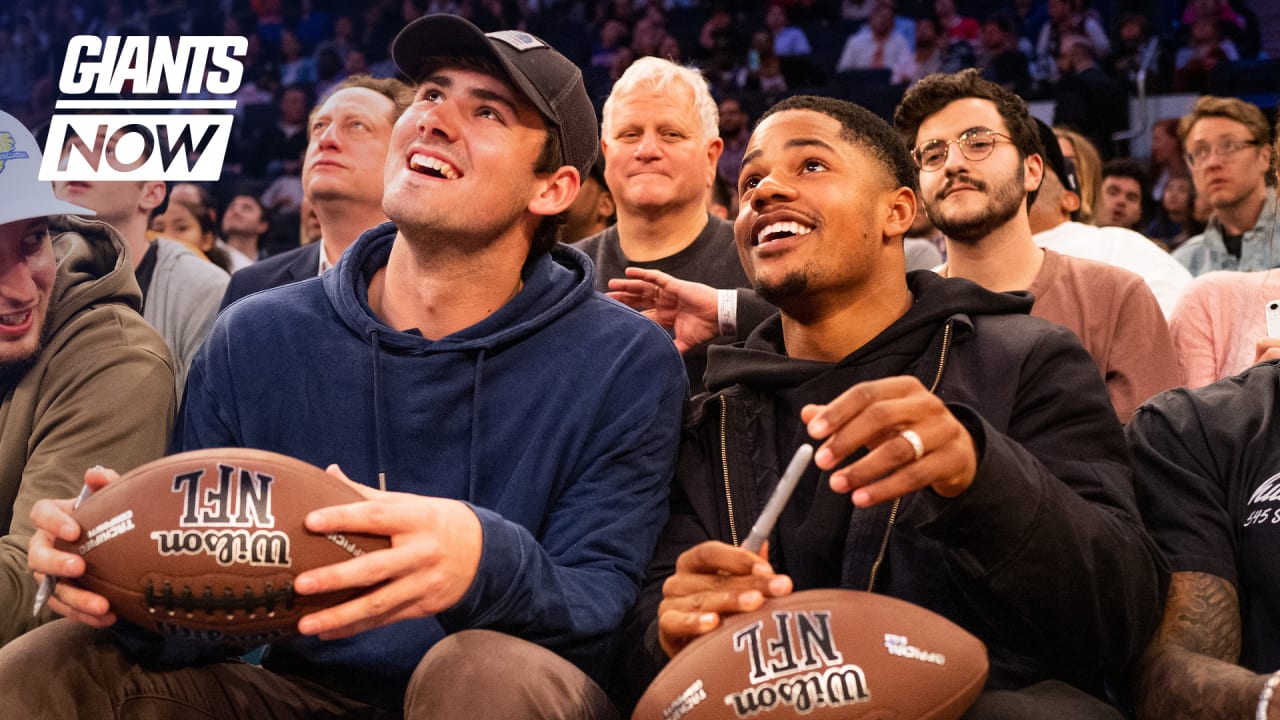 Photos: Daniel Jones and Sterling Shepard take in Knicks game