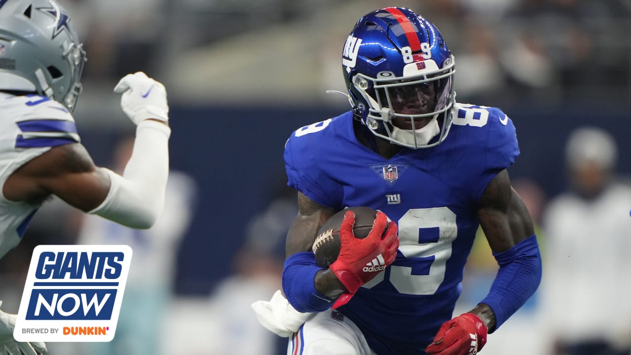 New York Giants running back Gary Brightwell (37) tackles New Orleans  Saints wide receiver Deonte Harris (11) during an NFL football game,  Sunday, Oct. 3, 2021, in New Orleans. (AP Photo/Tyler Kaufman