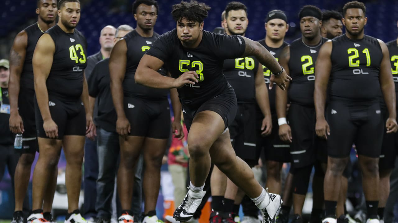 Louisville's giant offensive tackle Mekhi Becton wows NFL Combine in the 40  - The Boston Globe