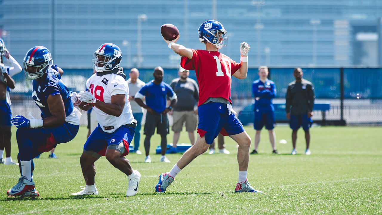 August 16, 2019, New York Giants quarterback Eli Manning (10) in action  during the NFL preseason game between the Chicago Bears and the New York  Giants at MetLife Stadium in East Rutherford