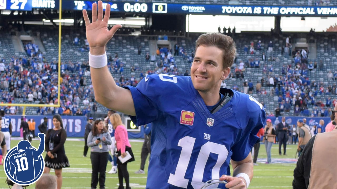 Emotional Eli Manning 'honored' to have jersey retired by Giants