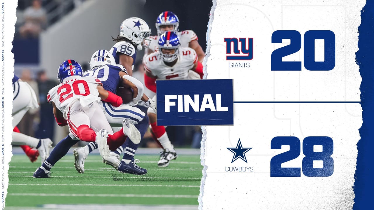 Cowboys beat Giants 28-20 in Thanksgiving game