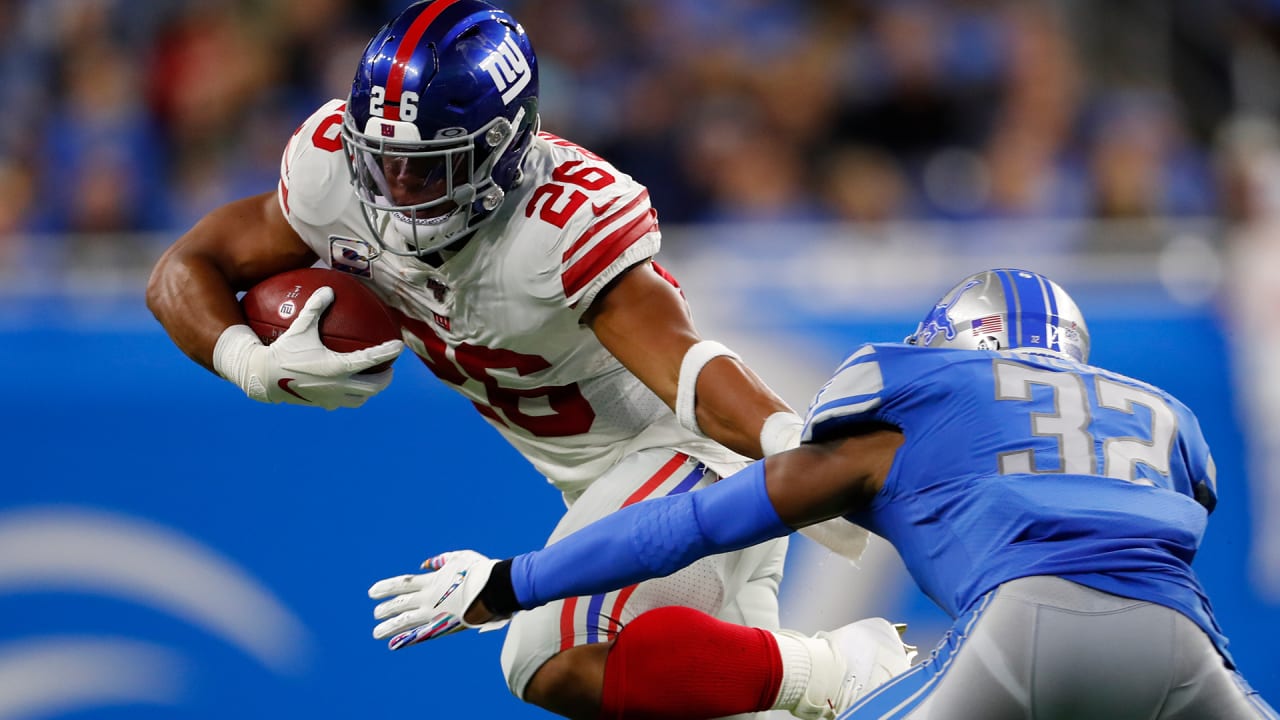 Saquon Barkley New York Giants running back v Detroit Lions 2019