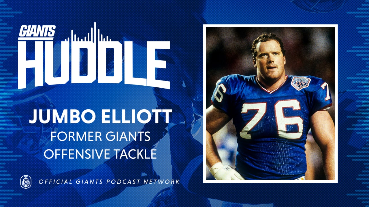 Offensive tackle Jumbo Elliott of the New York Giants stands on the News  Photo - Getty Images