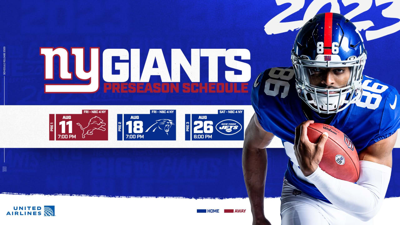 Giants, NBC 4 New York announce 2023 preseason schedule