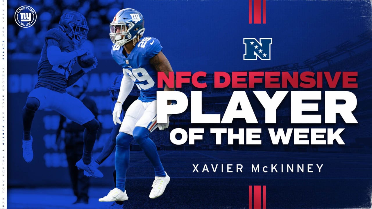 Xavier McKinney named NFC Def. Player of the Week