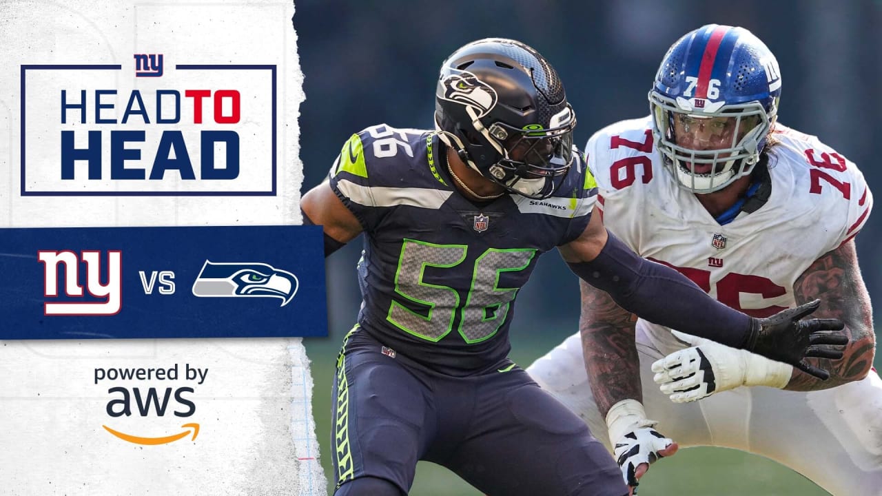 HeadtoHead Giants C Jon Feliciano vs. Seahawks LB Jordyn Brooks