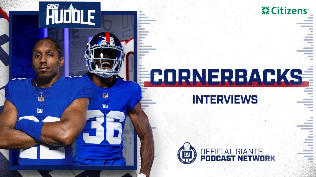Giants Huddle Cornerbacks