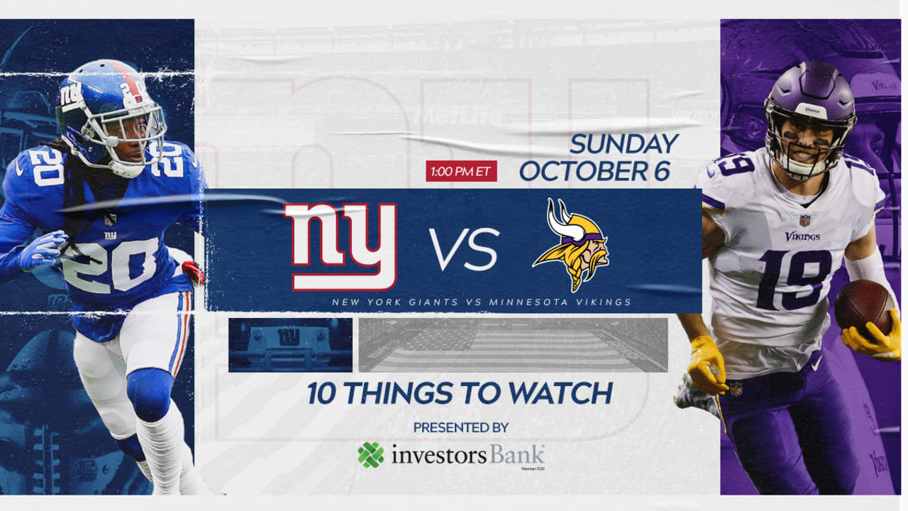 Giants vs. Vikings: 10 Things to Watch