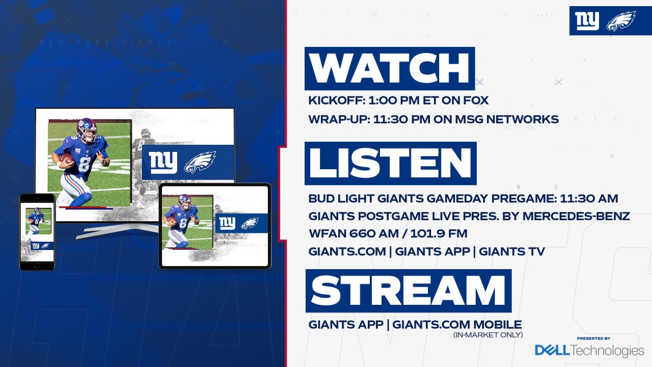 Giants Gameday Ways to Watch & Listen