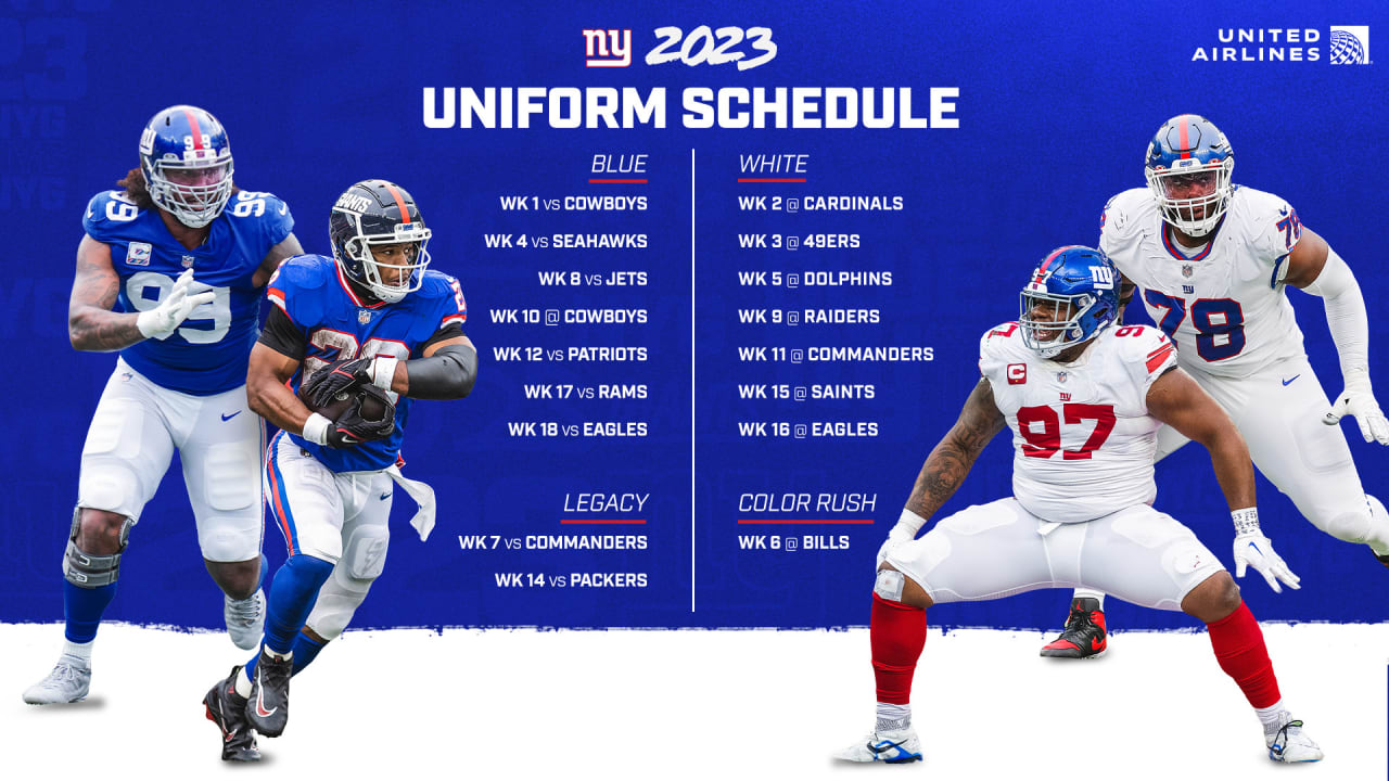 Giants announce 2023 uniform schedule BVM Sports