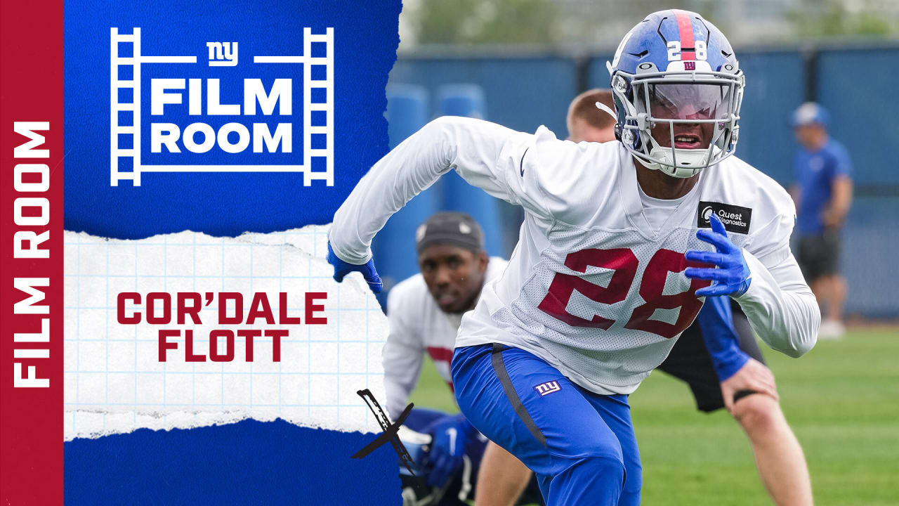 Giants rookie Cor'Dale Flott, bringing impressive work ethic