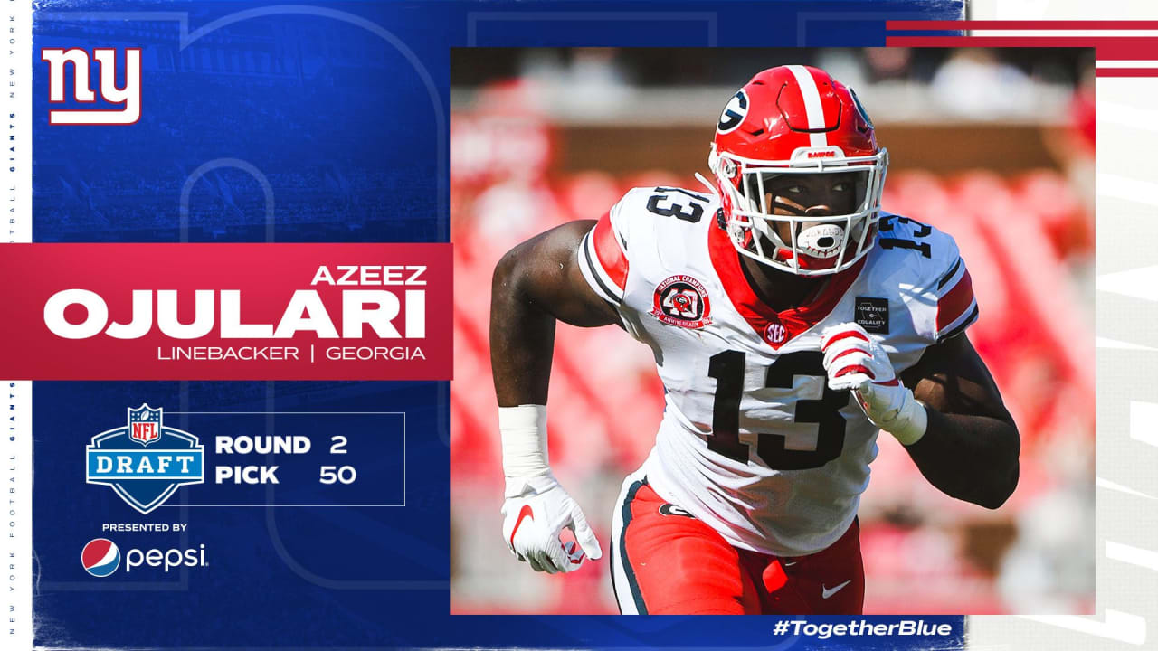 Giants reveal jersey number for former UGA football OLB Azeez Ojulari