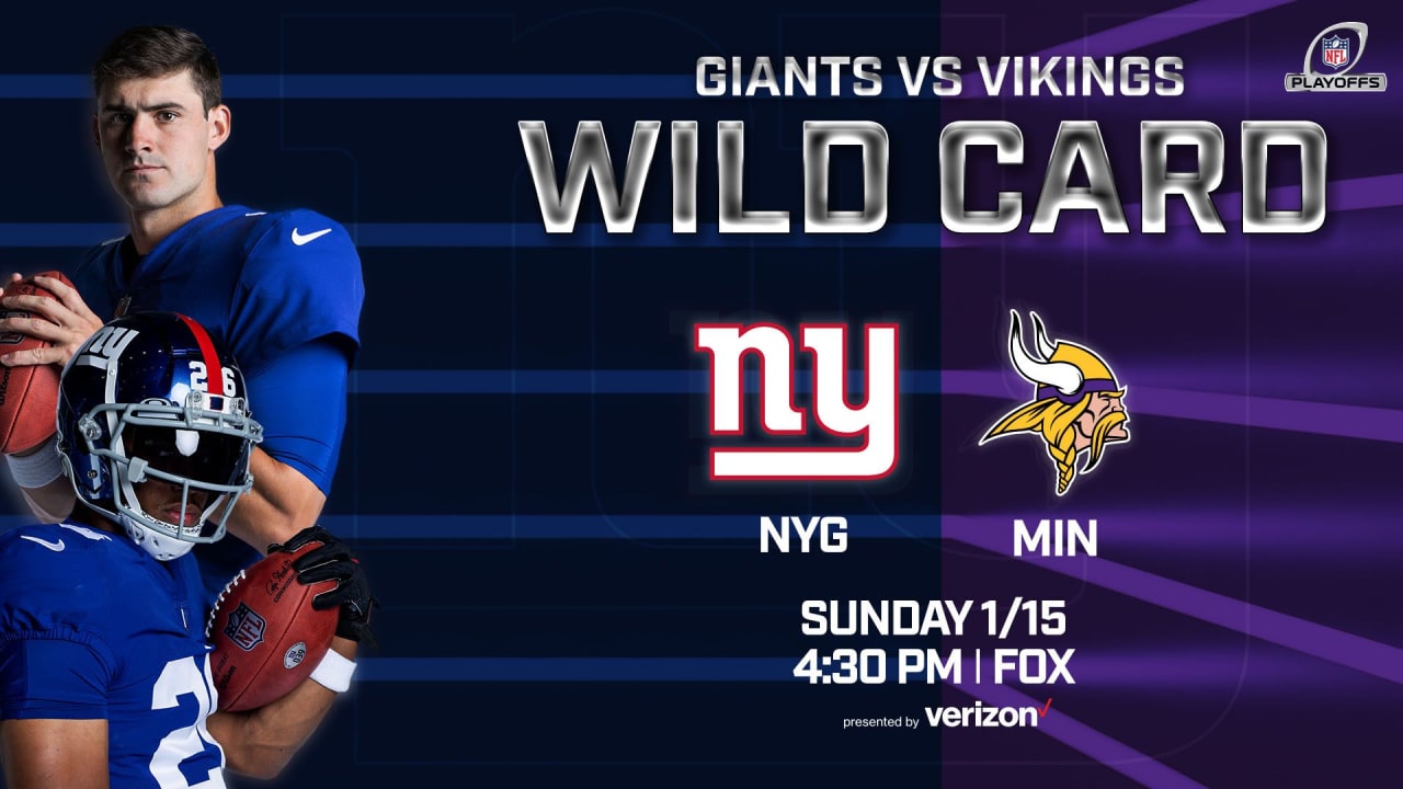 New York Giants vs. Minnesota Vikings NFL playoff game schedule, TV