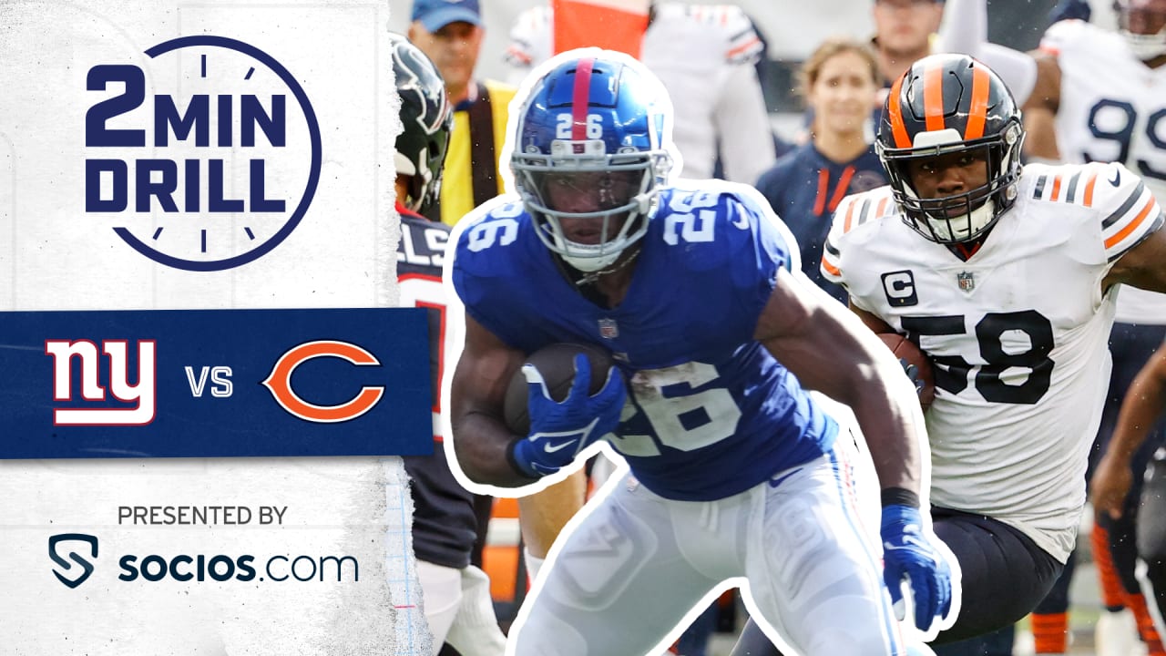 2 Minute Drill Giants vs. Bears game preview