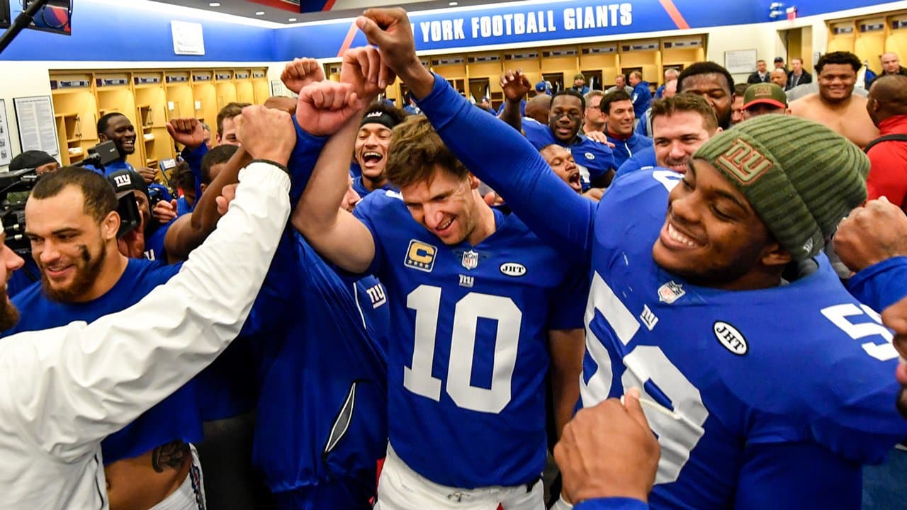 Watch Giants locker room celebration