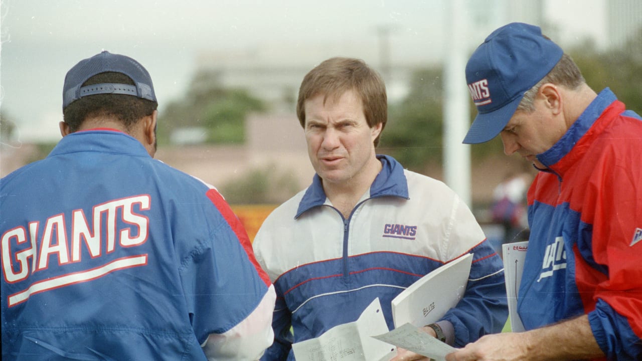 1990 Bill Belichick Game Worn New York Giants Coach's Sweater. , Lot  #82330