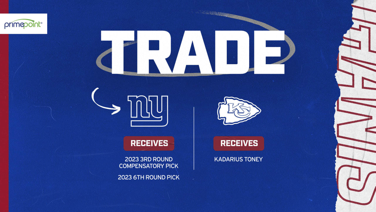 Giants trade Kadarius Toney to Chiefs for draft picks