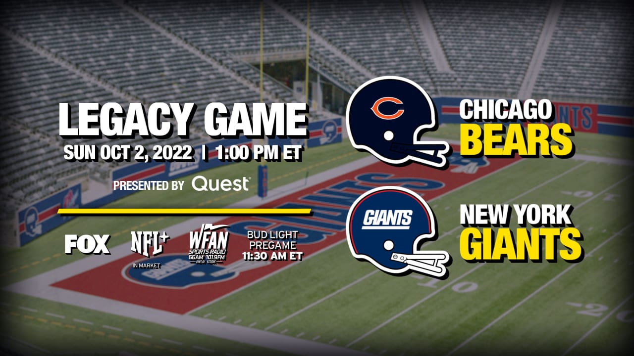 New York Giants vs. Chicago Bears: How to Watch, Listen & Live