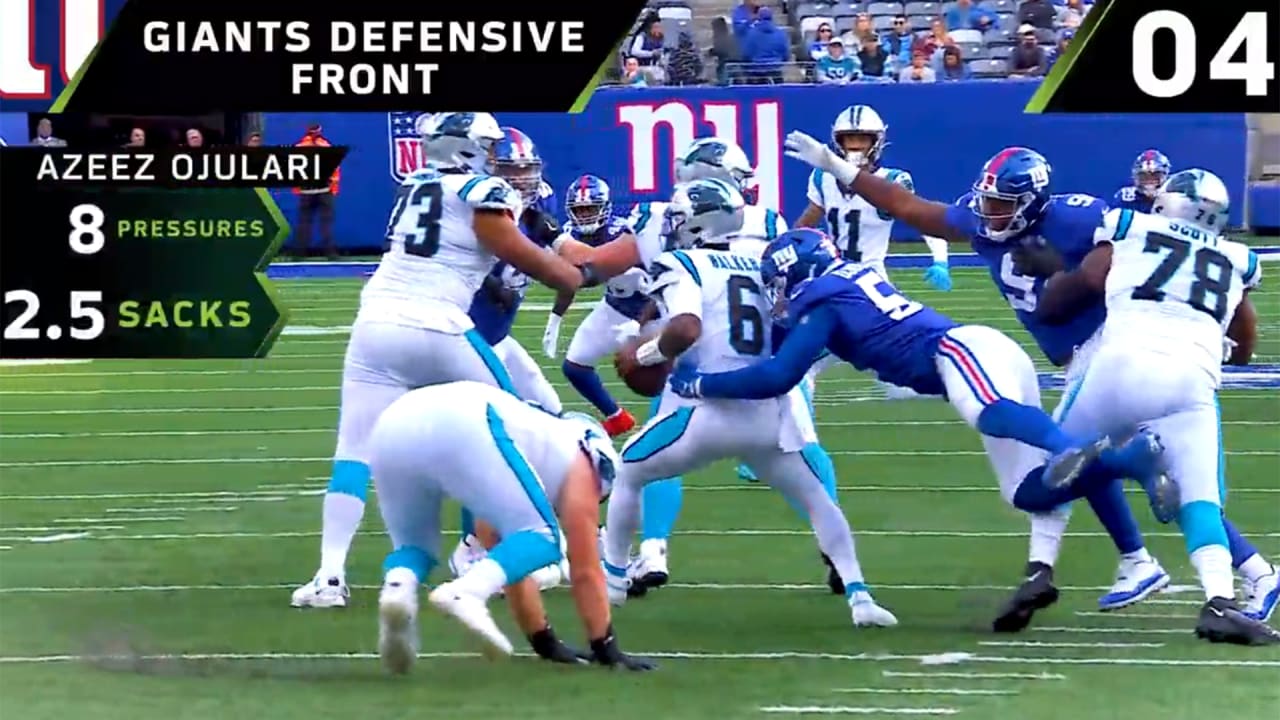 Giants defense stifles Panthers in 25-3 victory