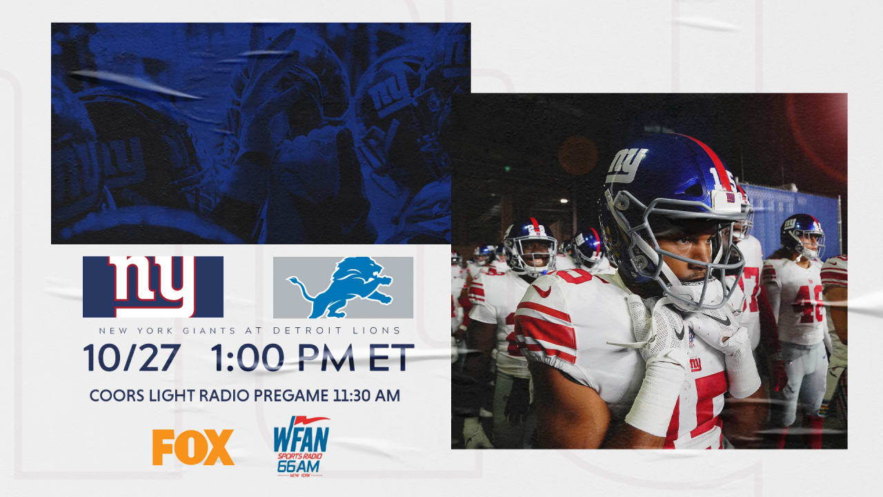 New York Giants vs. Detroit Lions: How to Watch, Listen & Live