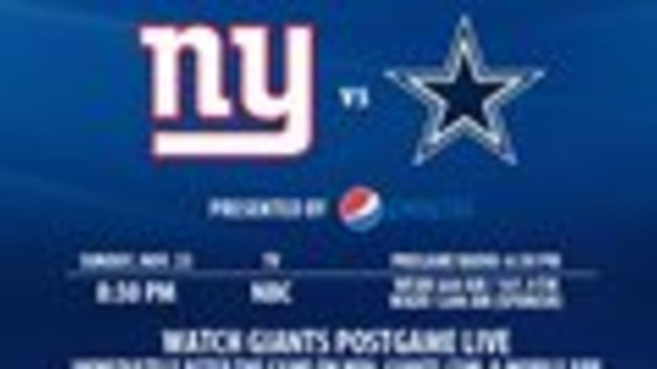 Giants Vs. Cowboys: TV, Radio And Postgame Info