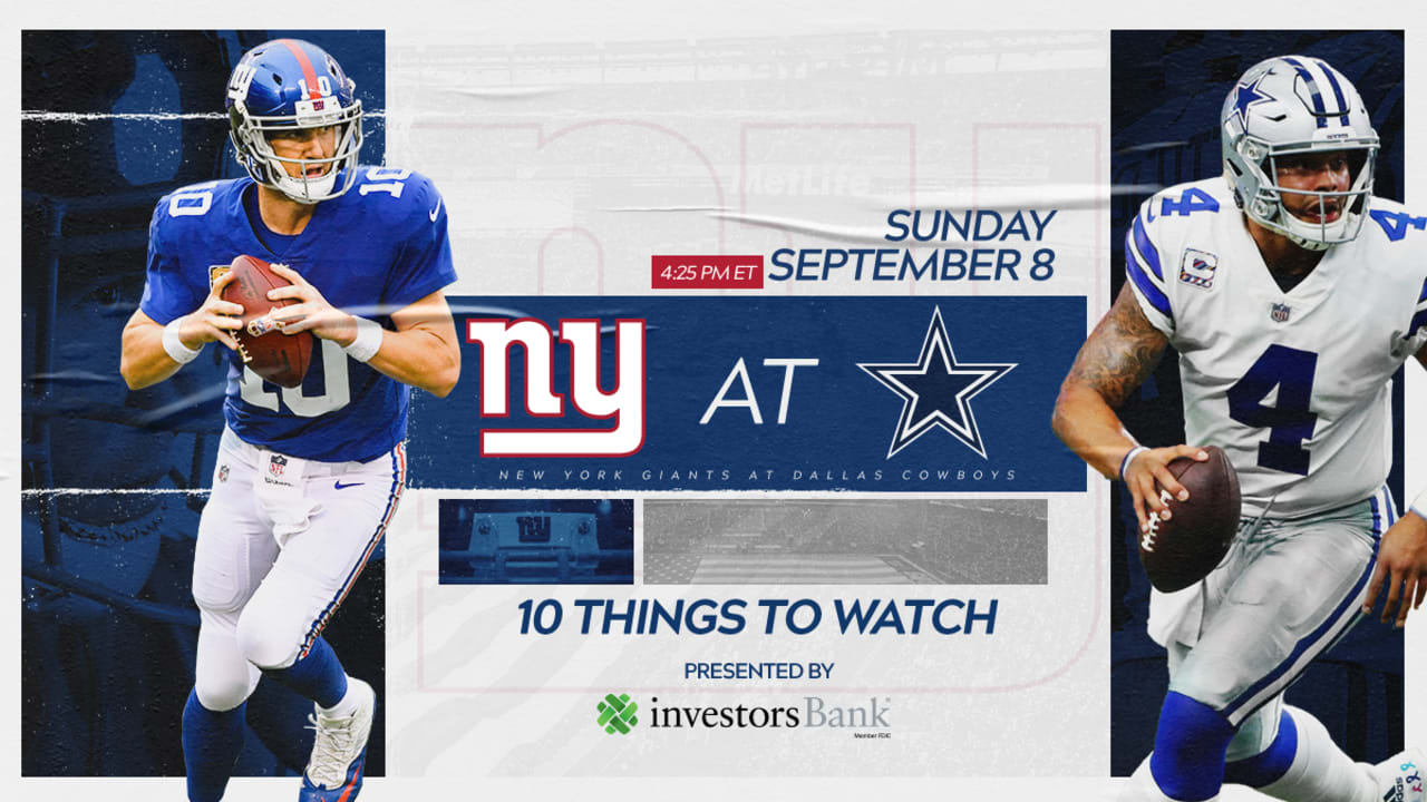 Sunday Night Football: Dallas Cowboys @ New York Giants Live