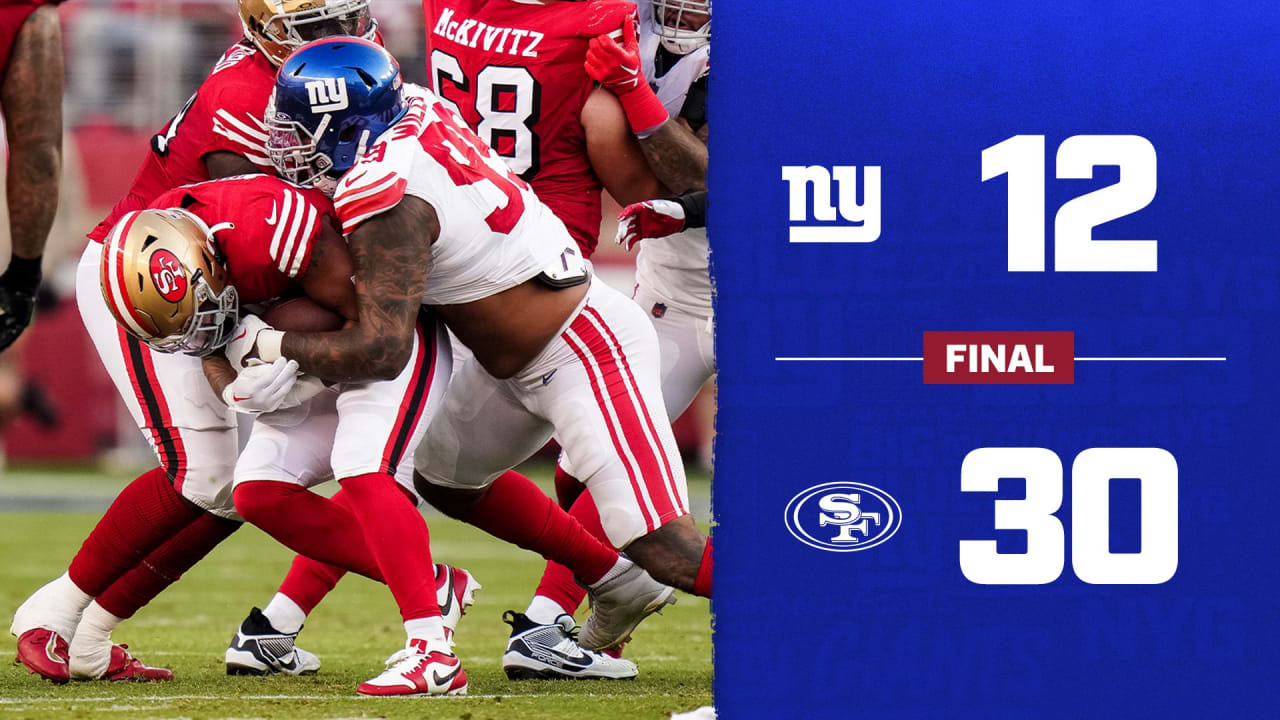 Instant Analysis: Giants fall to 49ers, 30-12