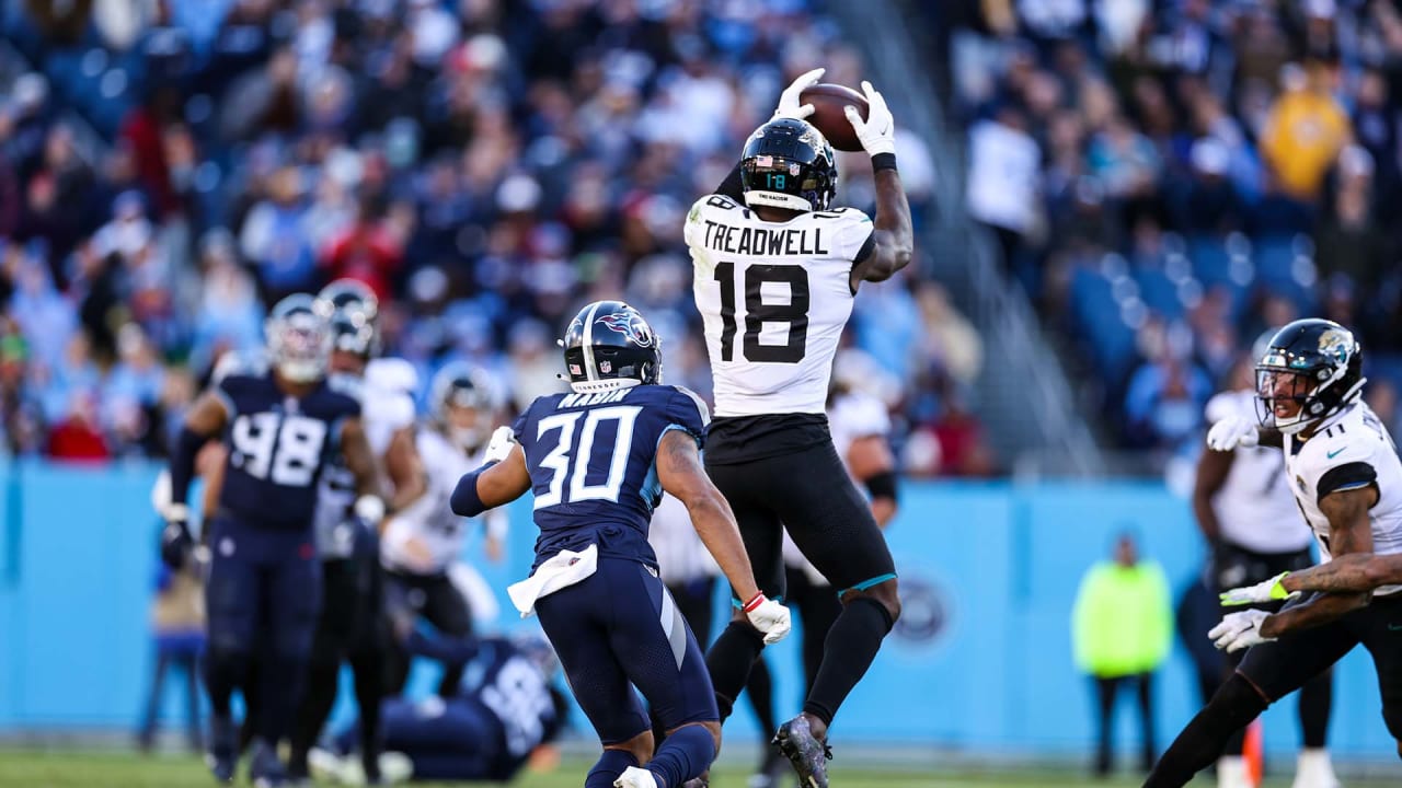 Seattle Seahawks wide receiver Laquon Treadwell (18) carries the