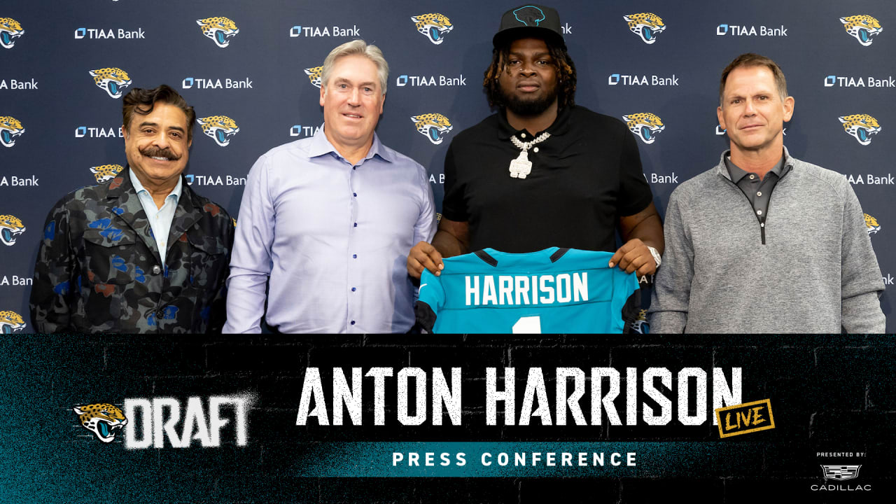 Jaguars OL Anton Harrison arrives at TIAA Bank Field after NFL Draft