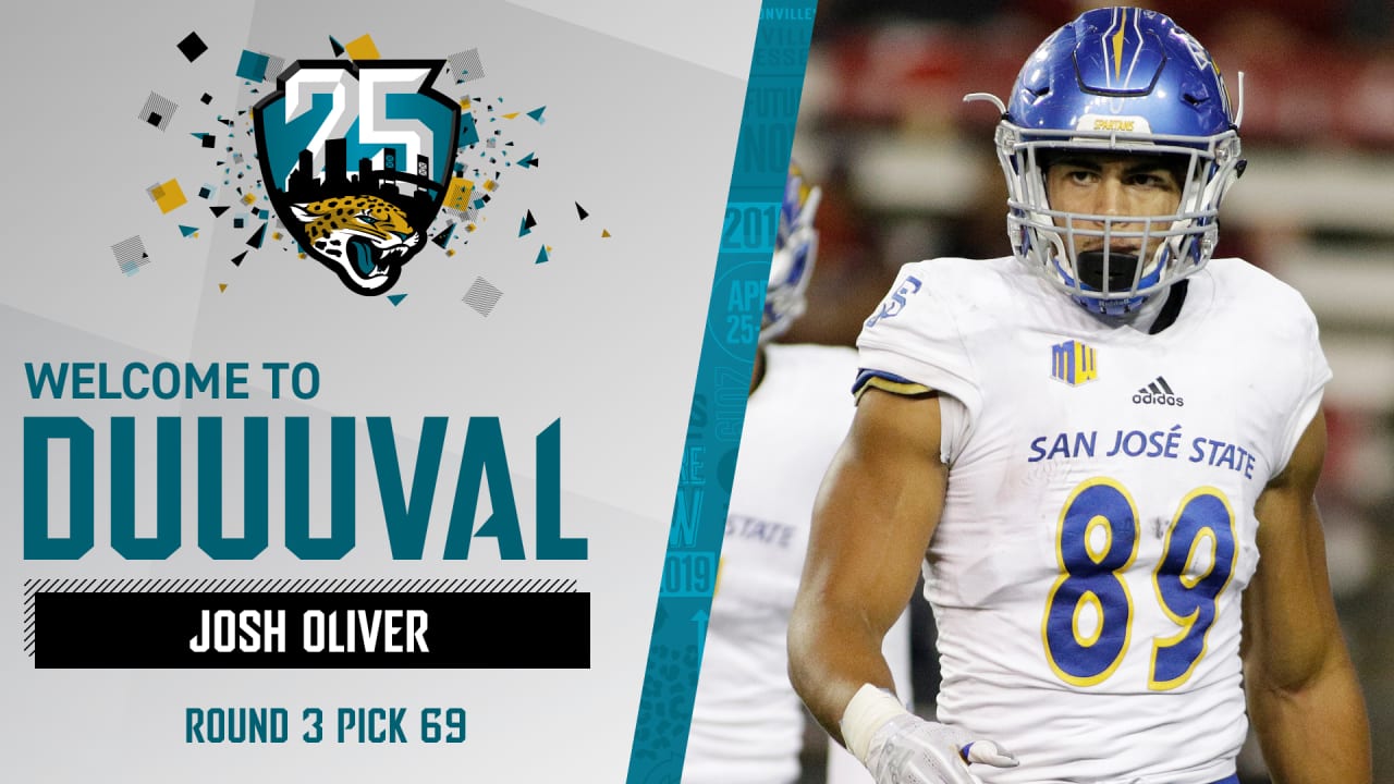 Josh Oliver Jacksonville Jaguars' 3rd Round Draft Choice - SJSU