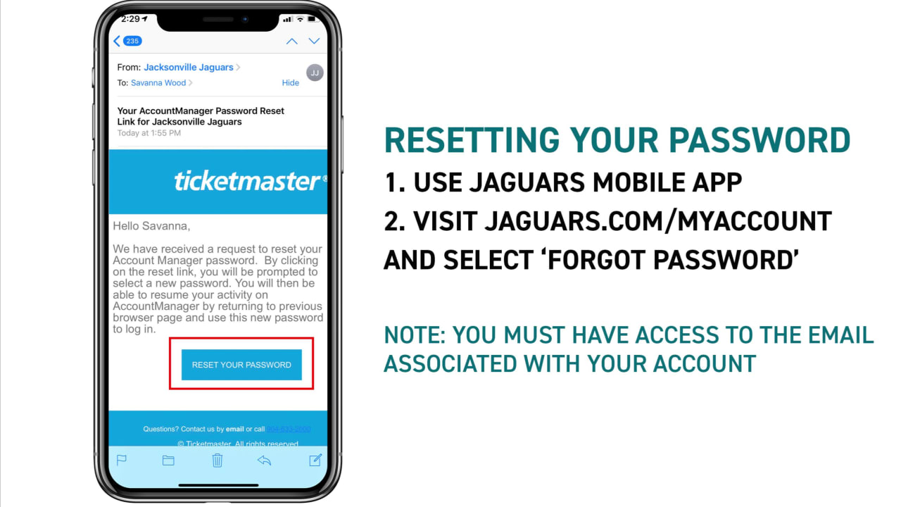 Accessing Your Jaguars Tickets via Web