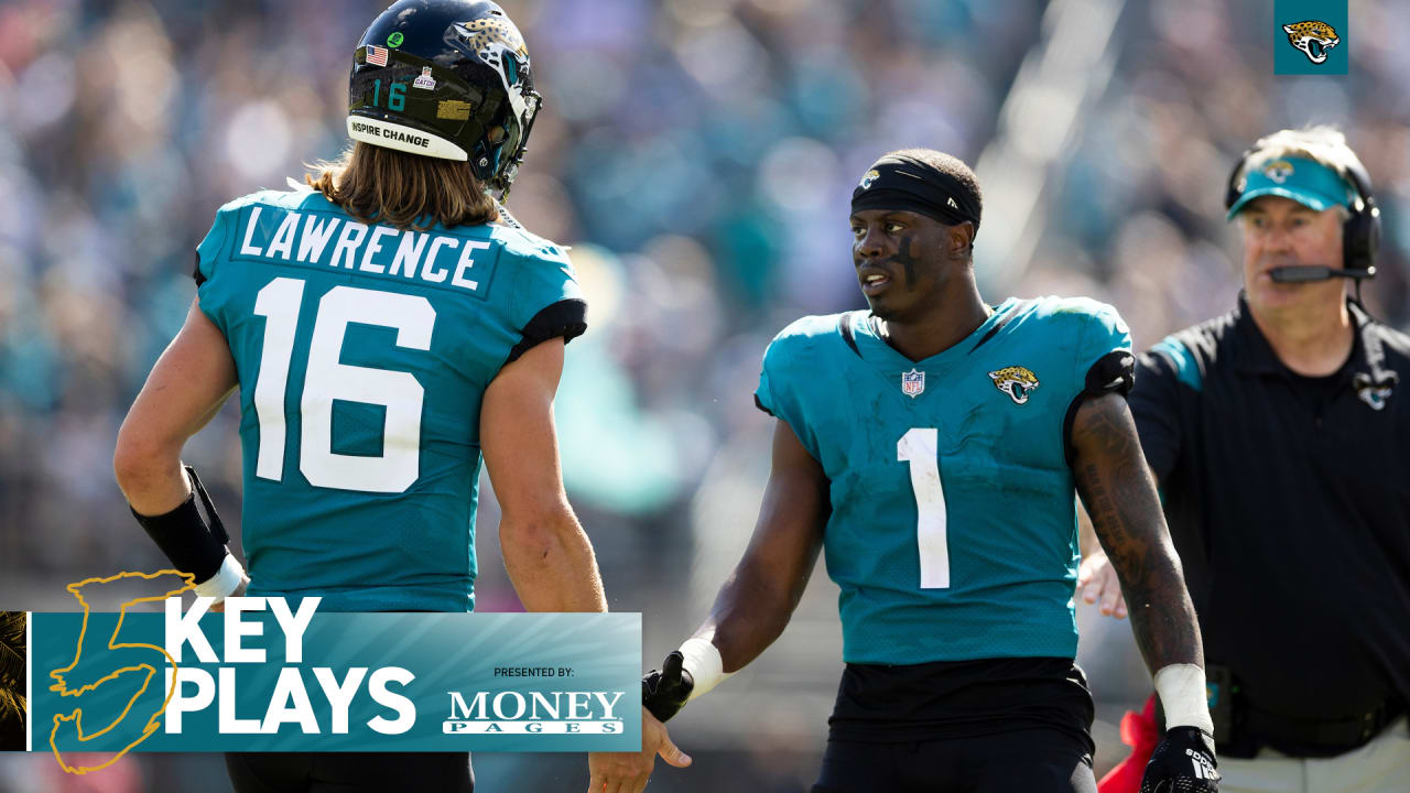 December 18, 2022: Jacksonville Jaguars running back TRAVIS ETIENNE JR. (1)  runs onto the field during the Jacksonville Jaguars vs Dallas Cowboys NFL  game at TIAA Bank Field Stadium in Jacksonville, Fl