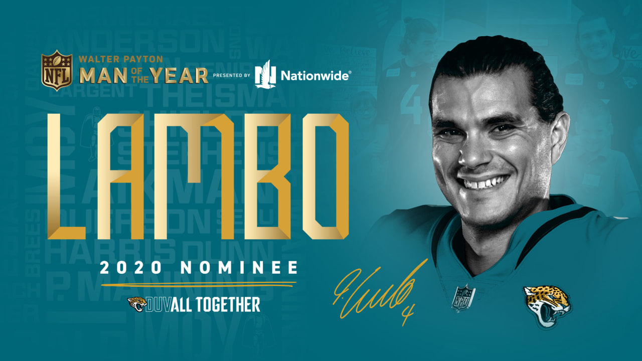 Josh Lambo Named Jaguars' Nominee for Walter Payton Man of the Year