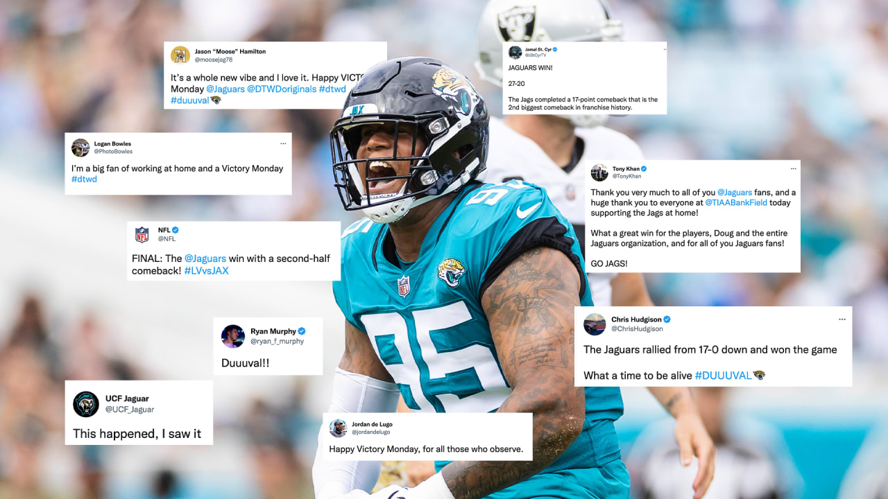 Twitter reacts to the Jacksonville Jaguars comeback win against the Las