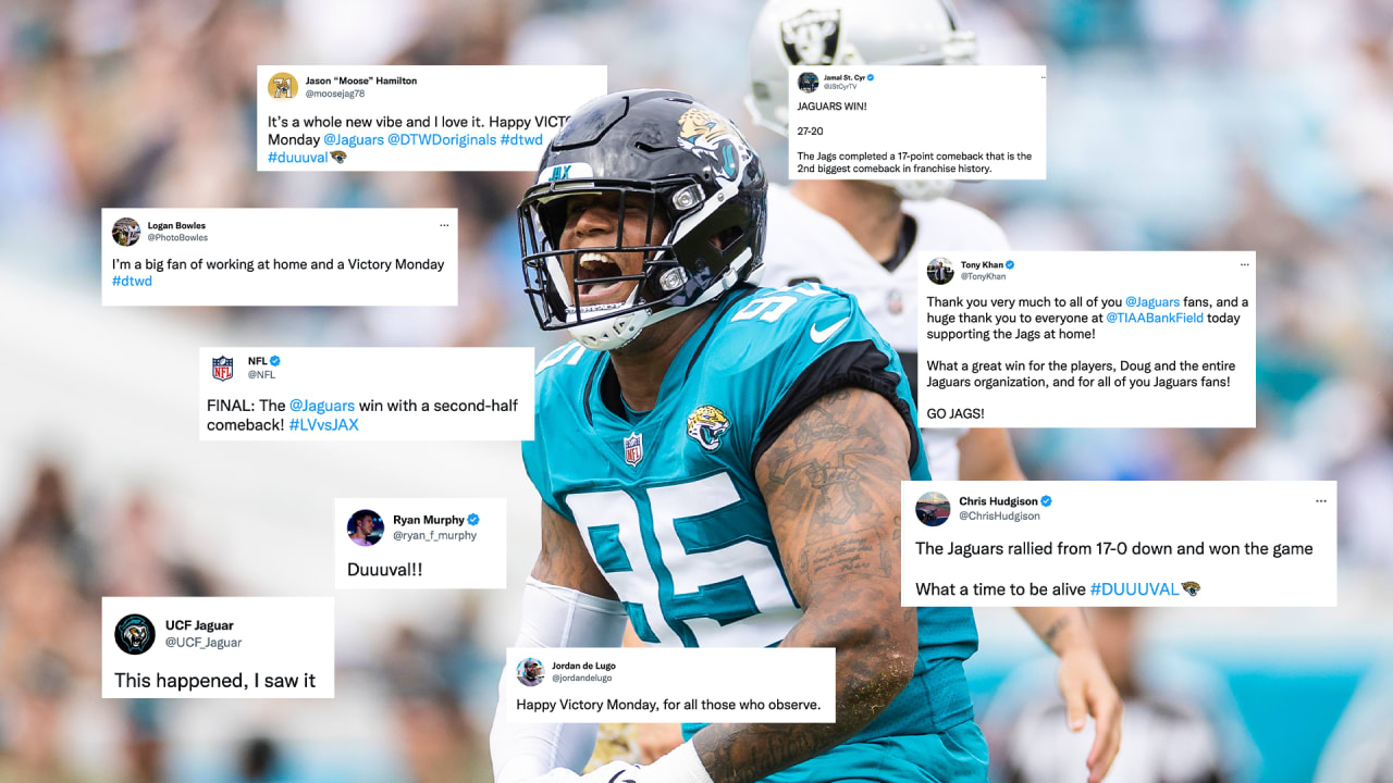 Twitter reacts to the Jacksonville Jaguars comeback win against the Las  Vegas Raiders in Week 9