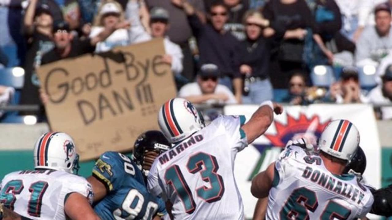 Quarterback Dan Marino of the Miami Dolphins in action against the