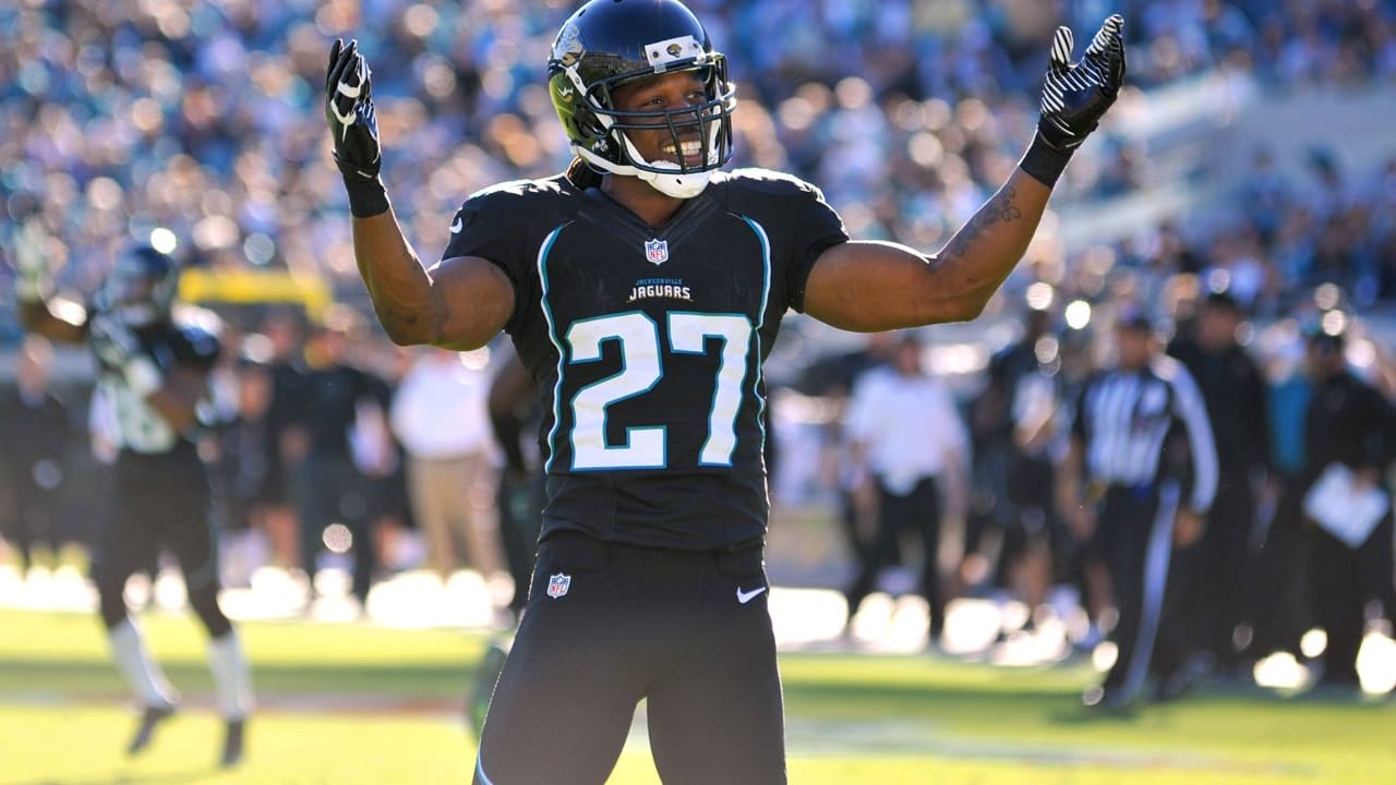 Rashean Mathis celebrates his Jaguars career