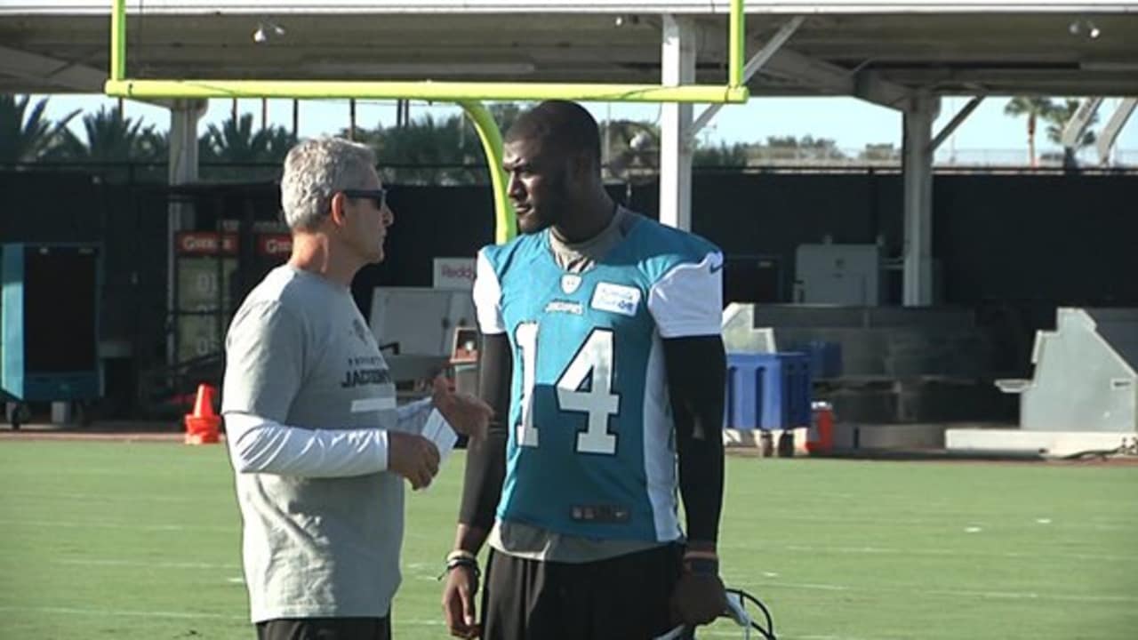 Justin Blackmon practices