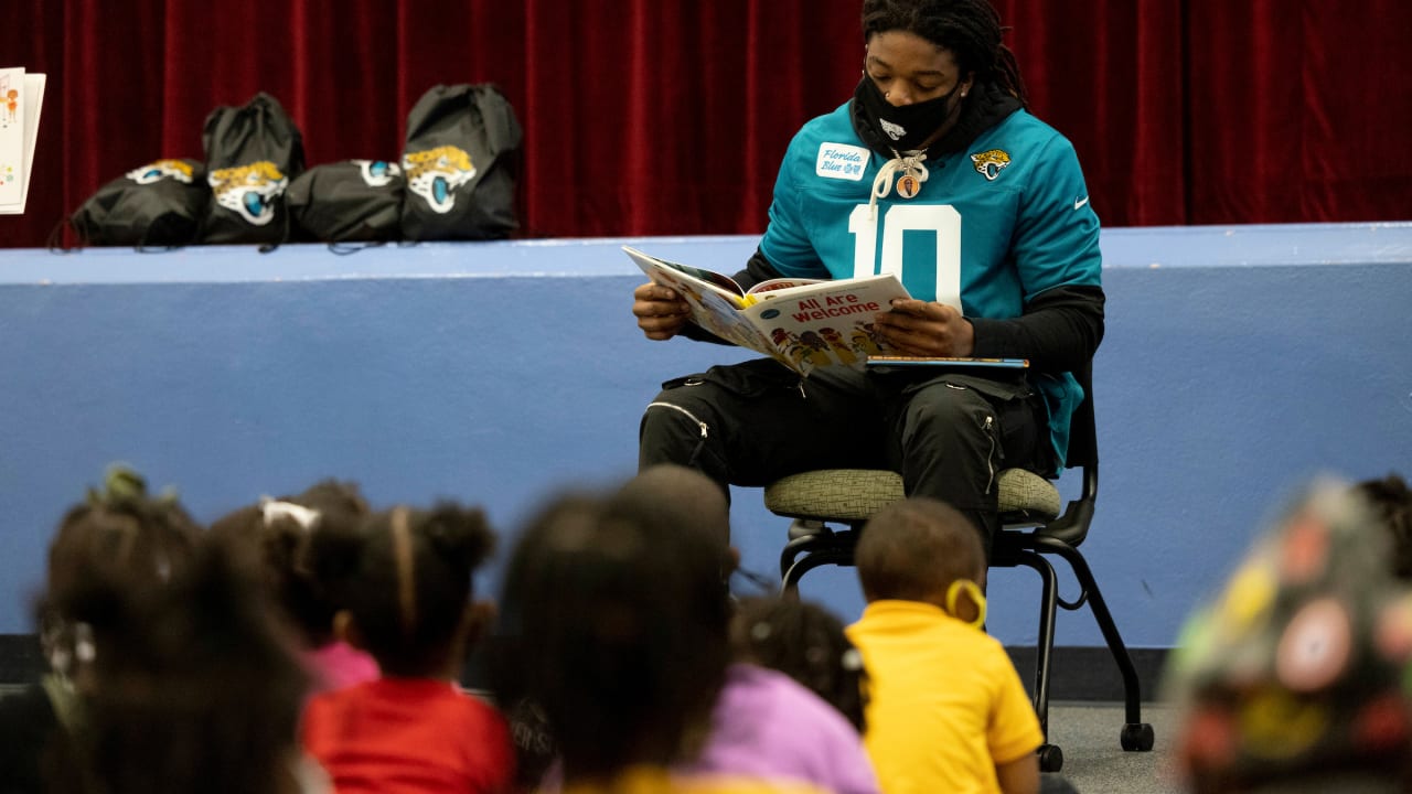 Jacksonville Jaguars Laviska Shenault Jr. participates in Jaguars