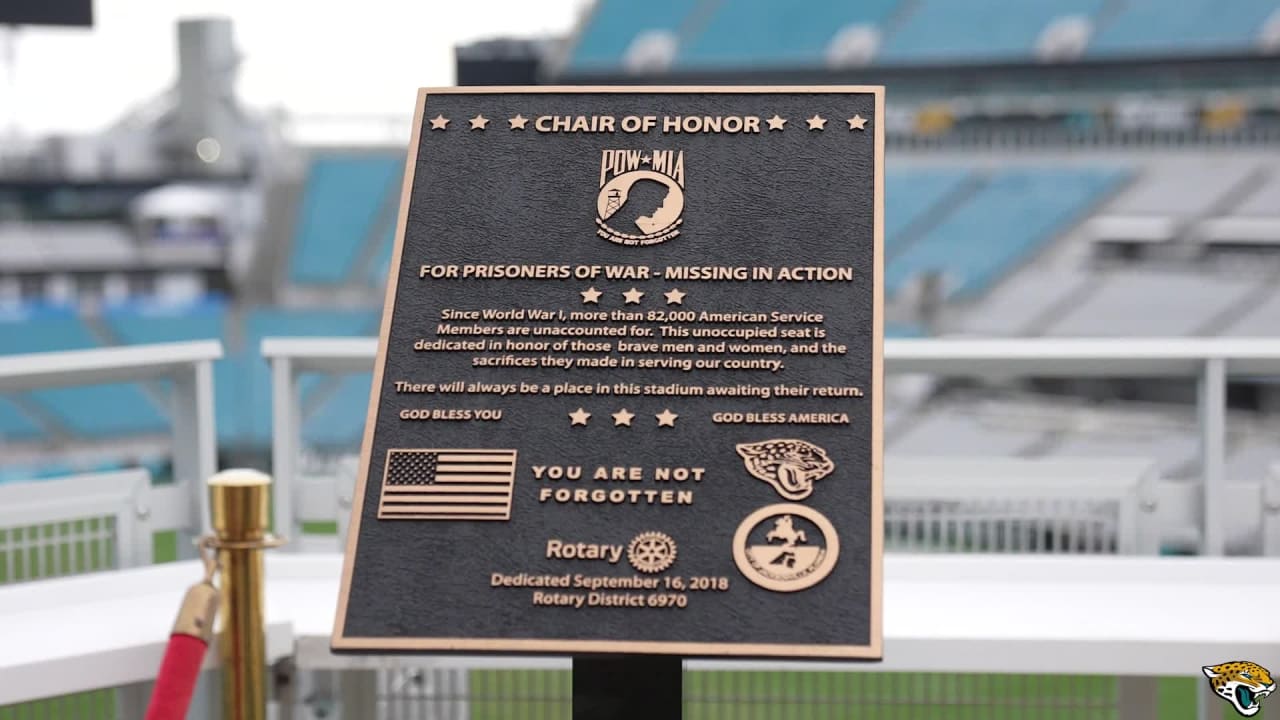 The Jaguars receive Veterans Safe Place Certificate