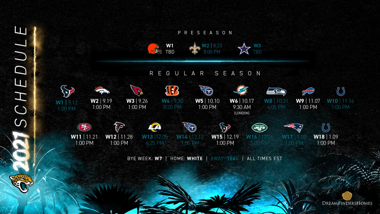 jaguars november schedule